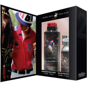 gift set beverly hills polo club: 1982 sport 2, eau de toilette, for men, 50 ml + 1982 sport 2, anti perspirant, deodorant spray, for men, 175 ml
