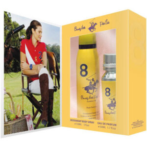 gift set beverly hills polo club: 1982 sport 8, eau de parfum, for women, 50 ml + 1982 sport 8, anti perspirant, deodorant roll on, for men, 50 ml