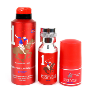 gift set beverly hills polo club: 1982 sport 1, eau de toilette, for men, 50 ml + 1982 sport 1, anti perspirant, deodorant spray, for men, 175 ml + 1982 sport 1, anti perspirant, deodorant roll on, for men, 50 ml