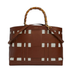 guess, aida, borsa in tessuto, marrone scuro, hwaidwl2301, per le donne, 28 x 33 x 22 cm