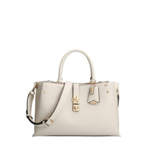 guess, albury, pelle sintetica, borsa in tessuto, bianco, per le donne, 31,5 x 22 x 13,5 cm