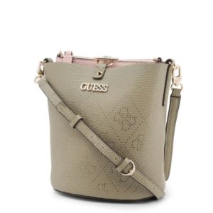 guess, amara, poliestere, borsa in tessuto, logo 4g, verde, hwsg8493010, 22 x 20,5 x 14 cm
