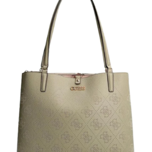 guess, amara, logo 4g, borsa a tracolla in tessuto, verde oliva, hwsg8493100, 34 x 29 x 11 cm, per le donne
