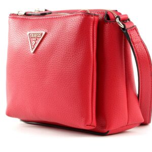 guess, becca, borsa a tracolla in tessuto, rosso, per le donne