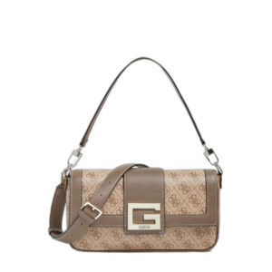 guess, brightside, poliuretano, borsa in tessuto, logo 4g, latte, per le donne
