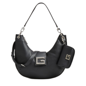 guess, brightside, poliuretano, borsa in tessuto, mini, nero, per le donne
