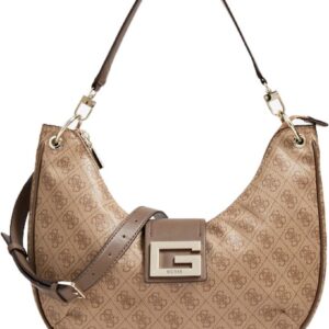 guess, brightside, poliuretano, borsa in tessuto, hobo latte, per le donne