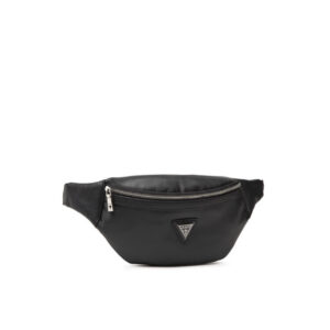 guess, certosa, pelle sintetica, marsupio in tessuto, hmcrts p1330, nero, 28 x 14 x 8 cm, per uomini