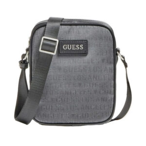 guess, dan, portadocumenti, borsa a tracolla in tessuto, nero, hmdljcp0317, per uomini