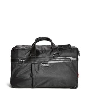 guess, dan weekender, borsa in tessuto, viaggio, nero, per uomini