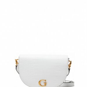 guess, danna, poliuretano, borsa in tessuto, bianco, hwca8420190whi, per le donne, 24 x 17 x 5 cm