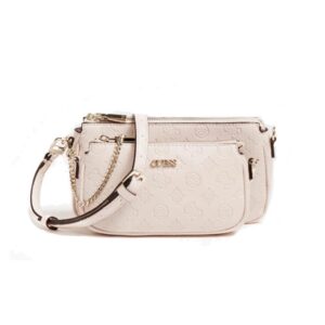 guess, dayane, doppio, borsa a tracolla in tessuto, arrossire, 24 x 13,5 x 4,5 cm, per le donne