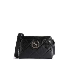 guess, dilla, borsa a tracolla in tessuto, nero, mini, per le donne