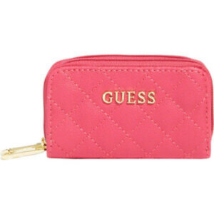 guess, earlene, poliestere, borsa in tessuto, doppia zip, rosa, per le donne, 10 x 18 x 7,5 cm