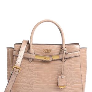 guess, enisa, borsa in tessuto, marrone chiaro, hwca8421060cam, per le donne