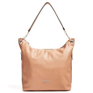 guess, g chain, poliuretano, borsa in tessuto, grande vagabondo, beige