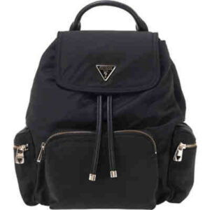 guess, gemma, zaino in tessuto, nero, hweyg839532bla, per le donne, 22 x 32 x 12 cm