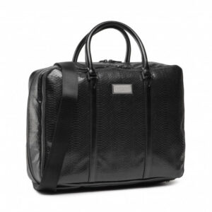 guess, guess, pelle, ventiquattrore in pelle, scomparto per laptop, nero, 40 x 30 x 9 cm, per uomini