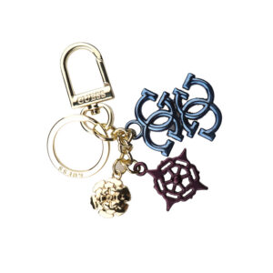 guess, guess, multi, portachiavi in metallo, rw7427, blu