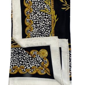 guess, guess, sciarpa in tessuto, nero, 90 x 90, per le donne