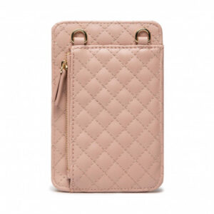 guess, guess, pelle sintetica, borsa in tessuto, telefono a sacchetto, rosa, pw1510p2301, per le donne, 11 x 16,5 x 1,5 cm