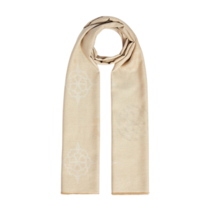 guess, guess, sciarpa in tessuto, beige, 80 x 190 cm, per le donne