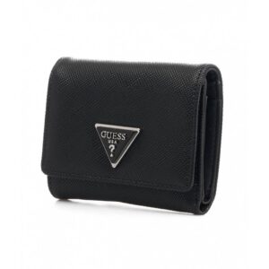 guess, cordelia, portafoglio in tessuto, carta slg, sweyg839544, nero, per le donne