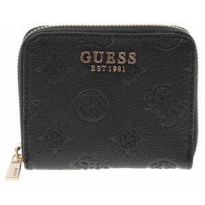 guess, guess, portafoglio in tessuto, carta slg, swpg8403370bla, nero, per le donne