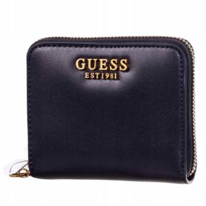 guess, guess, portafoglio in tessuto, carta slg, swvb8500370, nero, per le donne