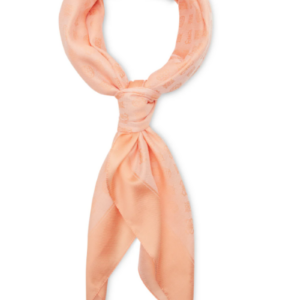guess, helaina kefiah, sciarpa in tessuto, corallo, logo 4g, aw8850 pol03, 135 x 135 cm, per le donne