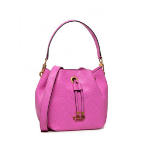 guess, zanelle, pelle sintetica, borsa in tessuto, rosa vivida, pa849201, per le donne, 20,5 x 16/27,5 x 13,5 cm