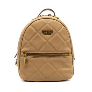 guess, abey, pelle sintetica, zaino in tessuto, beige, hwqb8558320, per le donne