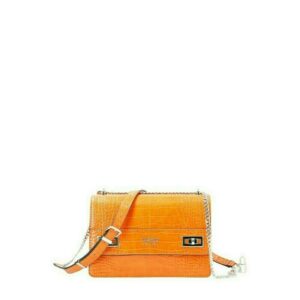 guess, katey, patta convertibile xbody, borsa a tracolla in tessuto, arancione, hwcg78 70210, 23,5 x 16 x 7,5 cm, per le donne