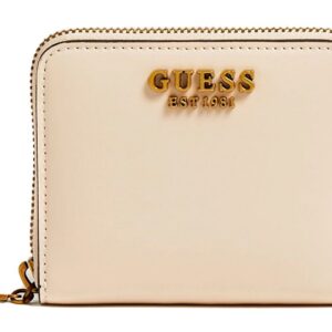 guess, laurel, portafoglio in tessuto, slg piccola zip, swvb8500370, rum chiaro, per le donne