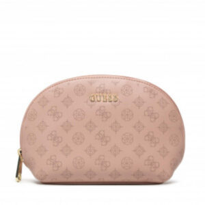 guess, beauty case in tessuto, nudo
