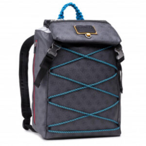 guess, salameda, poliestere, zaino in tessuto, blu, scomparto per laptop, per uomini, 14 x 11,5 x 5,5 cm