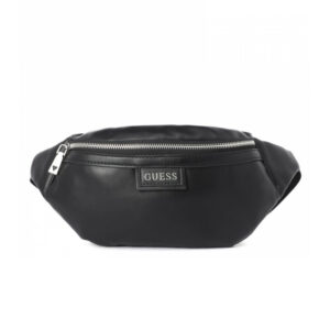 guess, scala, pelle sintetica, marsupio in tessuto, hmescap1230, nero, 21,3 x 15 x 7,5 cm, per uomini