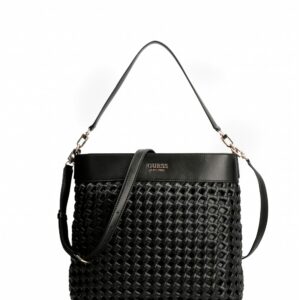 guess, sicilia, fibra artificiale, borsa in tessuto, nero, hwwg8490020bla, per le donne, 29 x 9 x 24
