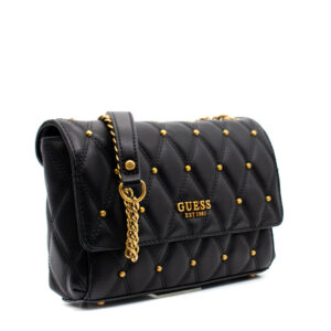 guess, triana, borsa a tracolla in tessuto, nero, hwqs8553210bla, 26 x 16 x 9 cm, per le donne