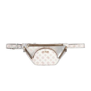 guess, utility vibe, marsupio in tessuto, bianco, per le donne
