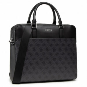 guess, vezzola, borsa in tessuto, nero, unisex