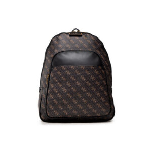 guess, vezzola, pelle sintetica, zaino in tessuto, marrone, scomparto per laptop, hmvezl p1105, per uomini, 38 x 33 x 10 cm
