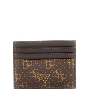 guess, vezzola, porta carte in pelle, smvezllea25, marrone, unisex