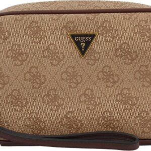 guess, vezzola, poliuretano, piccolo, borsa a tracolla in tessuto, marrone, gu154h046 o11, 13x20x5 cm, unisex