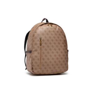 guess, vezzola, pelle sintetica, zaino in tessuto, marrone, logo 4g, per uomini, 21/32,5 x 39,5 x 15 cm