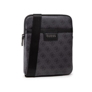 guess, vezzola, borsa a tracolla in tessuto, nero, 19 x 24 x 2 cm, per le donne