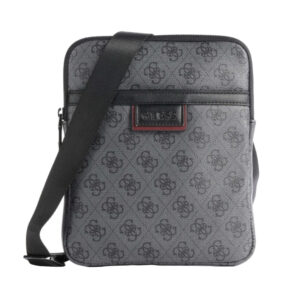 guess, vezzola, borsa a tracolla in tessuto, nero, hmvezlp1123, 19 x 24 x 2 cm, per le donne