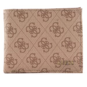 guess, vezzola, portafoglio in tessuto, portamonete, marrone, unisex