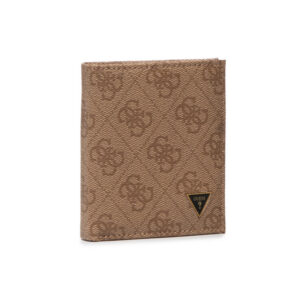 guess, vezzola, portafoglio in tessuto, piccolo portafoglio, smvzlalea22, marrone, per uomini