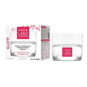 hada labo tokyo, glow, acido ialuronico, illuminante & idratante, giorno & notte, crema gel, viso, 50 ml